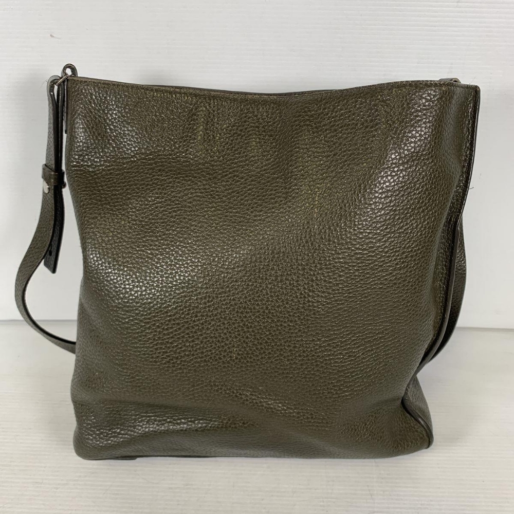 ALL SAINTS LEATHER TOTE BAG - OLIVE GREEN - Picture 7 of 7